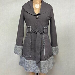 NWT Deadstock 2000s Tulle Brand Faux Fur Sherpa Style Coat Medium